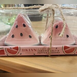 BKLYN Steel Watermelon Ceramic Salt & Pepper Shakers